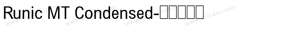 Runic MT Condensed字体转换